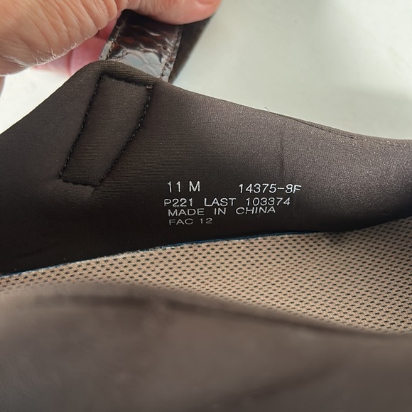 DREW ROSE MARY JANE WOMEN BROWN CROC LEATHER UPPER COMFORT SHOES in size 11m - Picture 9 of 11